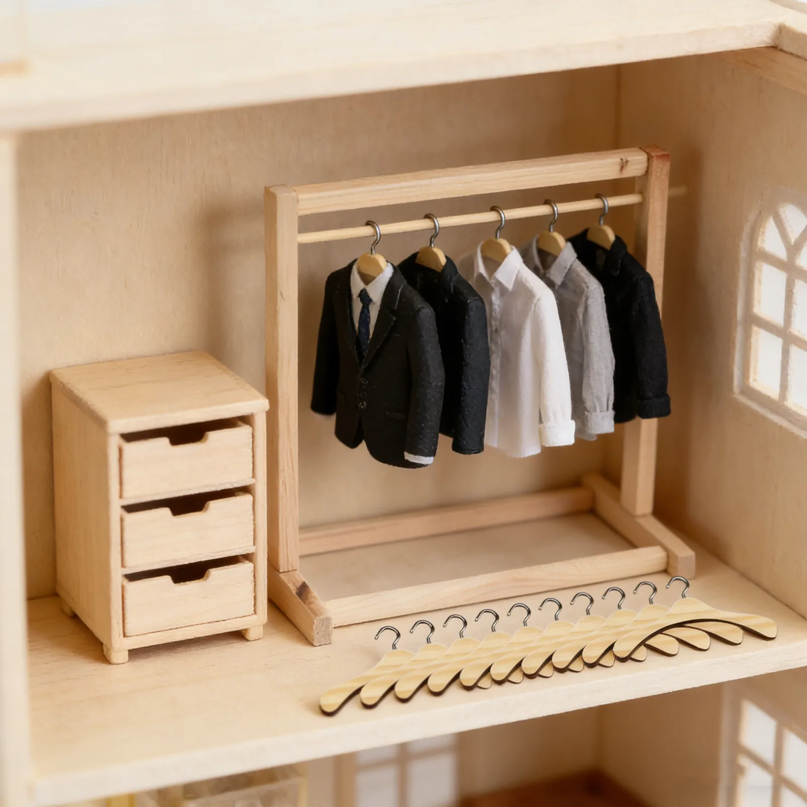 

Набор больших вешалок: элегантная миниатюрная вешалка для одежды для детской комнаты, детского сада, организации хранения в шкафу, декоративное использование