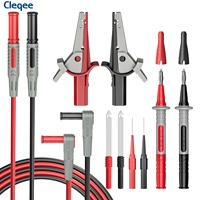 Cleqee CKT004 multimeter test lead kit test cable 4mm banana plug with crocodile clip wire perforation probe for electrical test