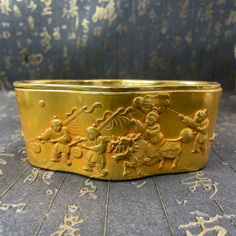 

Antique Craft Gold-Plated Cricket Jar Relief Craft Antique Craft Ornament