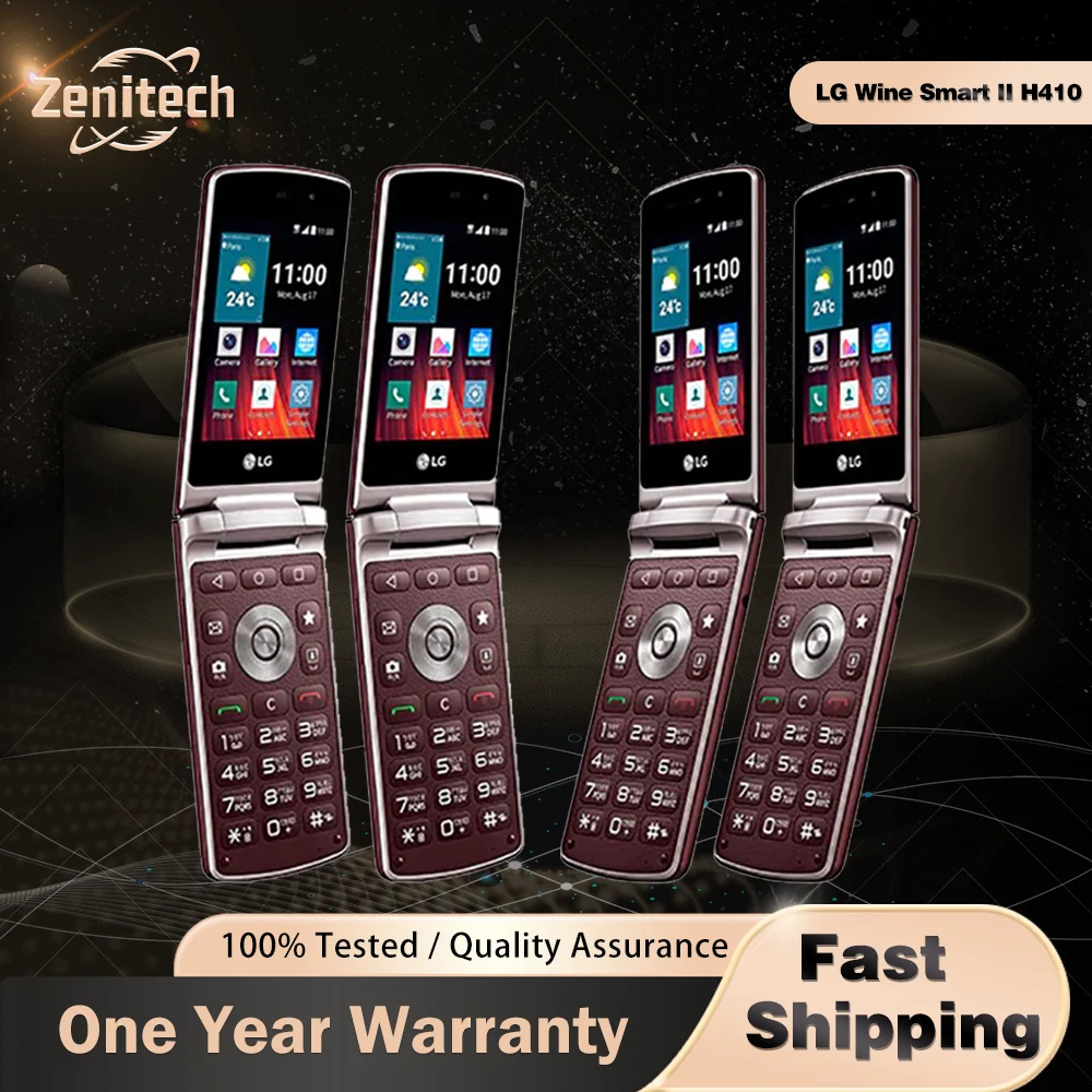 LG Wine Smart II H410 téléphone portable 3.2 ''IPS écran LCD 1GB RAM 4GB ROM 3.15MP + VGA WiFi Quad-Core Android SmartPhone LG Wine Smart II H410 téléphone portable 3.2 ''IPS écran LCD 1GB RAM 4GB ROM 3.15MP + VGA WiFi Quad-Core Android SmartPhone