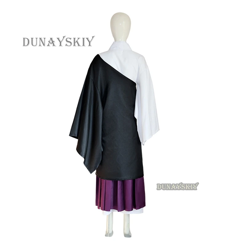 أزياء أنيمي Jujutsu Uraume التأثيرية مع شعر أبيض قصير للهالوين وعيد الميلاد مجموعة كاملة من أزياء قبعة شعر مستعار موحدة