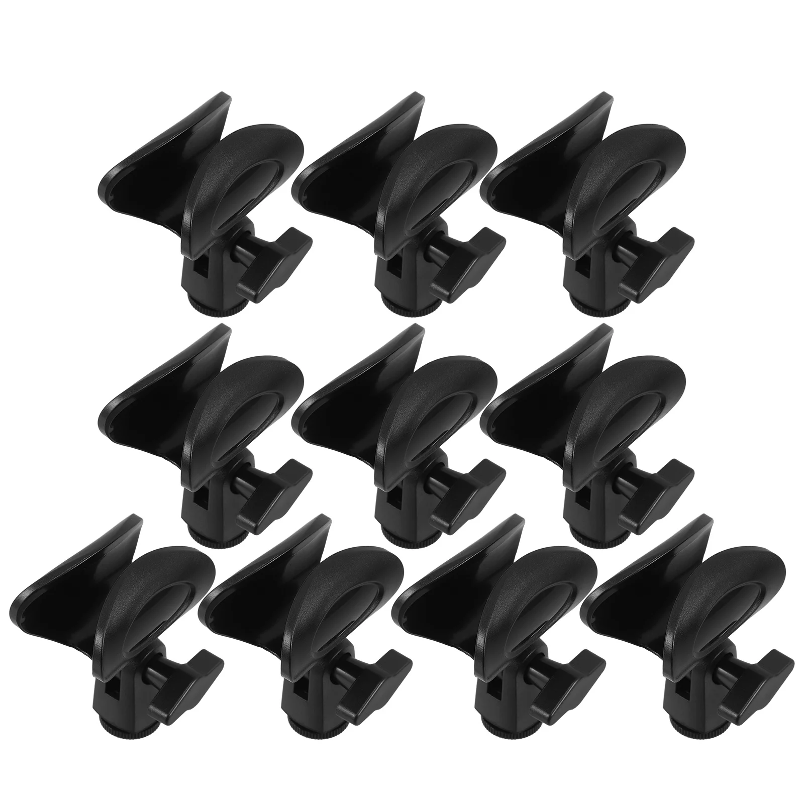 

10Pcs Universal Microphone Holder Clip Adjustable Plastic Spring Mic Clamp Noise Reduction Broadcasting Recording Live Streaming
