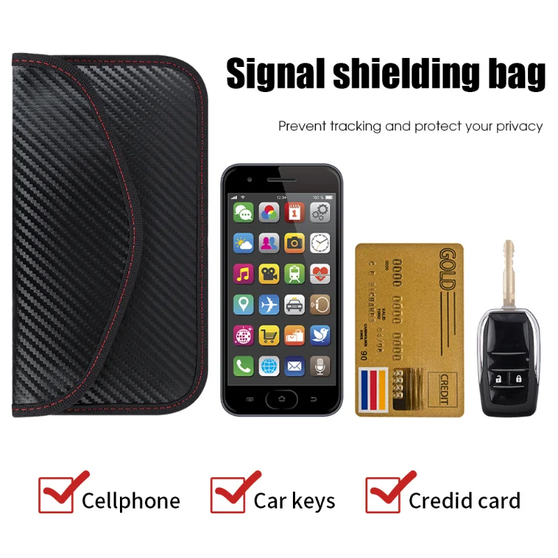 Car Keys Signal Blocker bag Remote Control Blocking Shielding Faraday Bag Protector Bag Keys Pouch Safe Lock Key Case