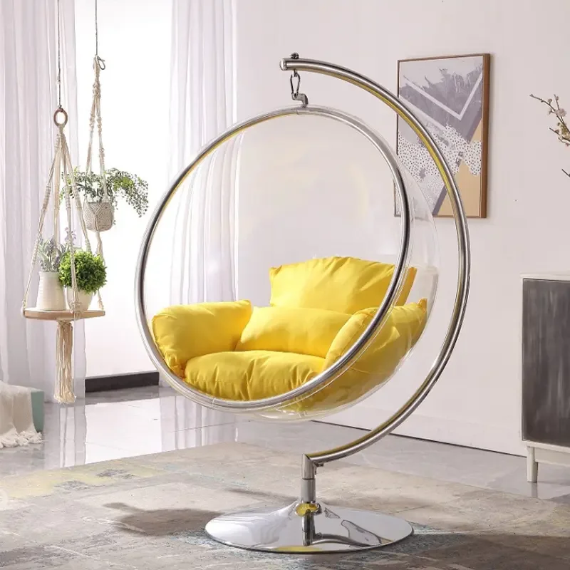 Hot Sale Outdoor Courtyard Court Patio Garden Indoor Leisure Egg Hanging Glass Swing Chair