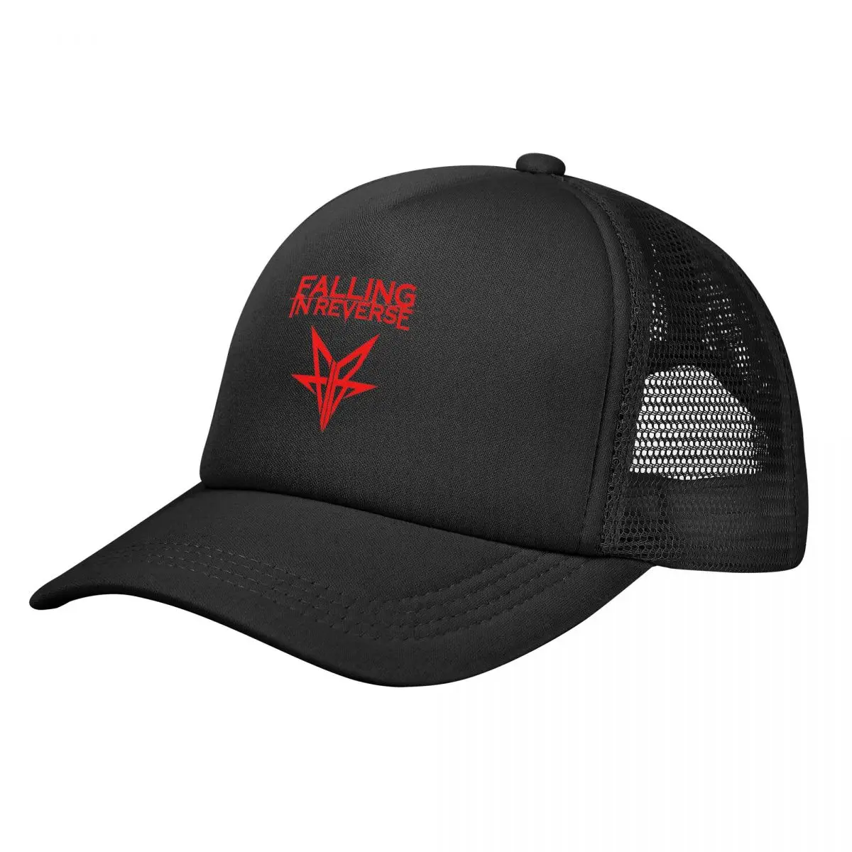 

Adult Falling In Reverse Band Logo Trucker Cap Hip-Hop Mesh Baseball Cap Polyester Dad Hat Sun Caps Adjustable Sun Caps Summer