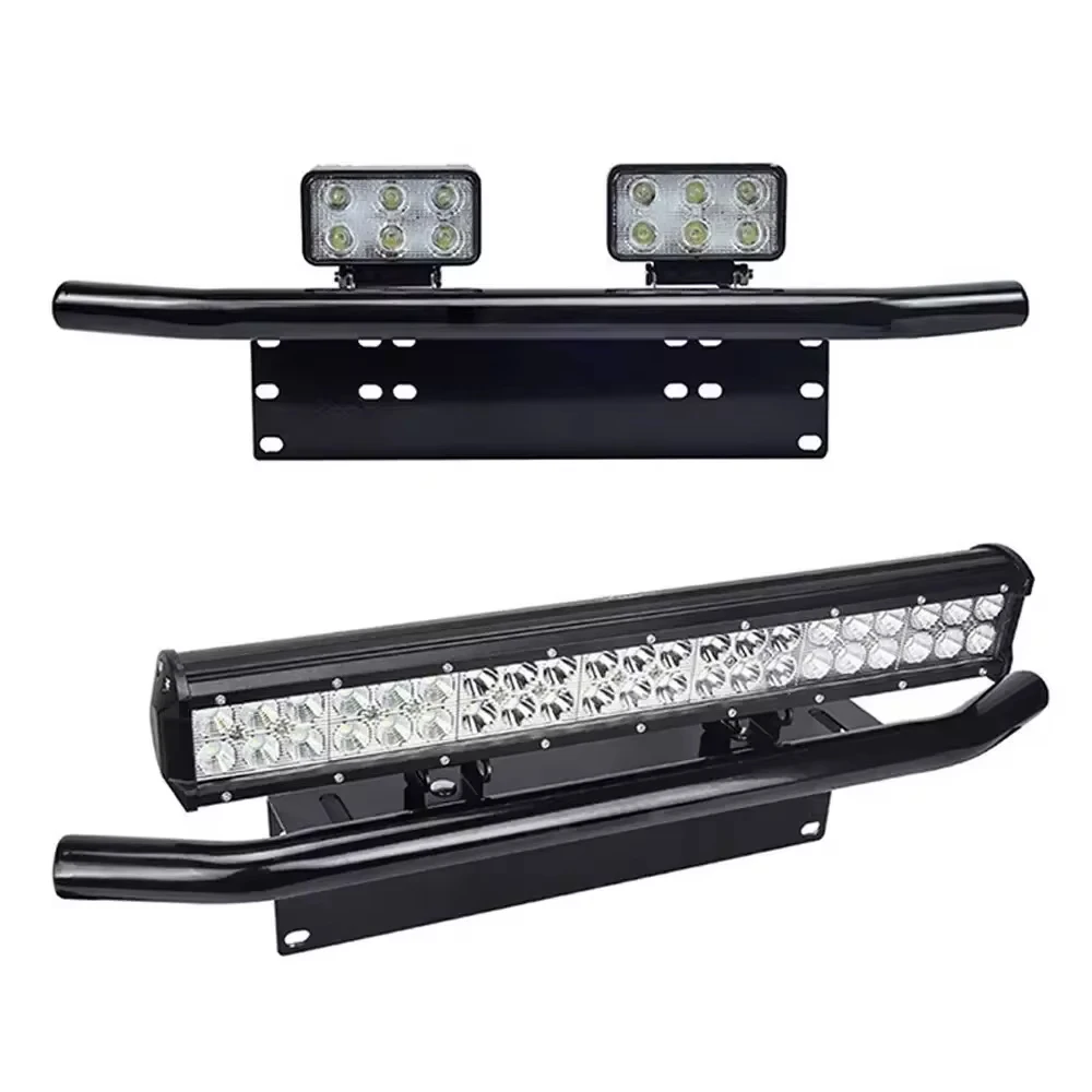 Universal Front Bumper License Plate Log Light Mount Bracket Aluminum Off Road LED Light Bar Frame Holder Car Accessories image 4