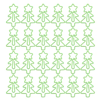 30 Uds. Clips de papel para árbol de Navidad, marcador de página bonito, libro, clip en forma de Metal, marcapáginas, carpeta decorativa