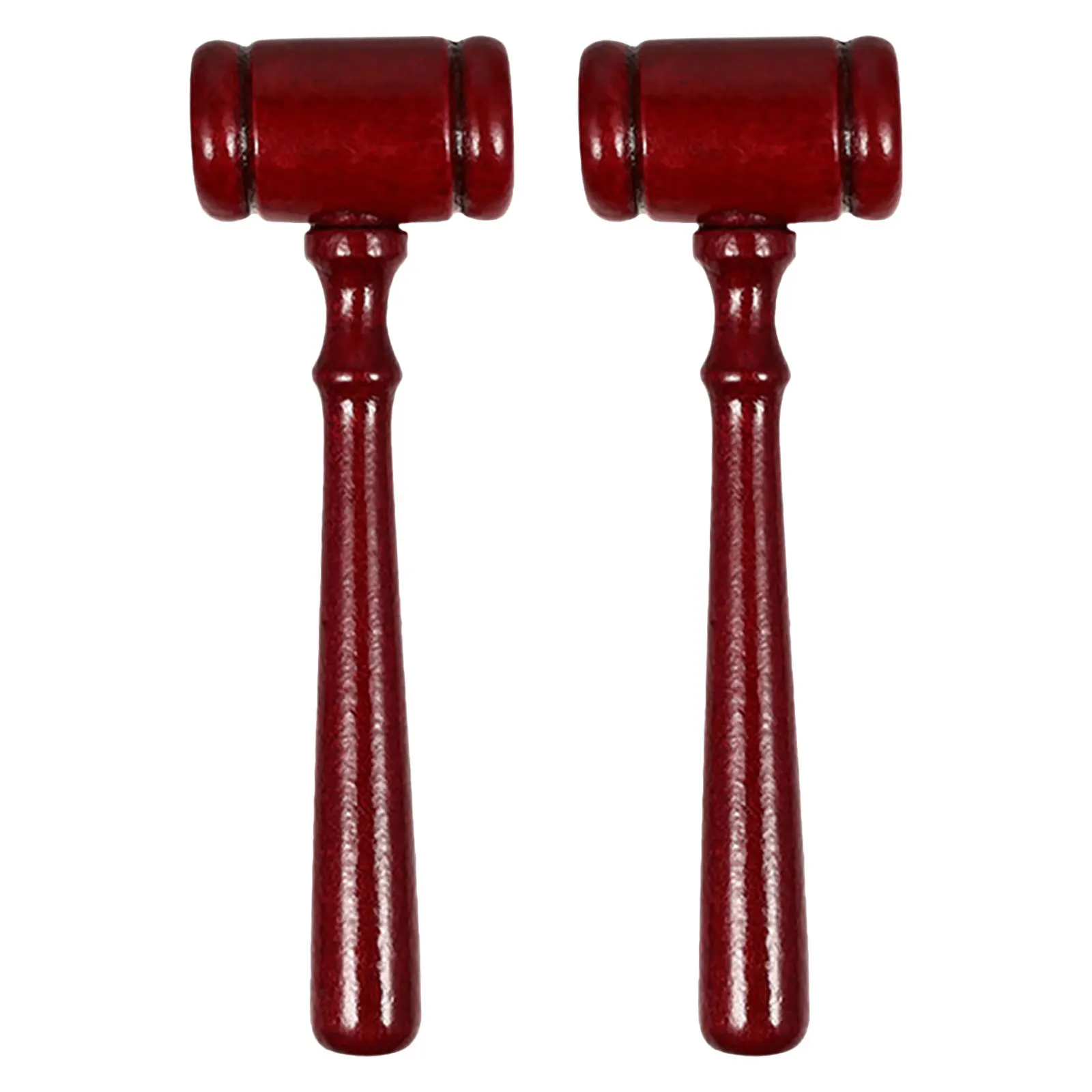 

2Pcs Judge Gavel Wooden Hammer for Auction Court Props Lightweight Solid Wood Gavel Accessory Gift for Lawyer Justice Costume