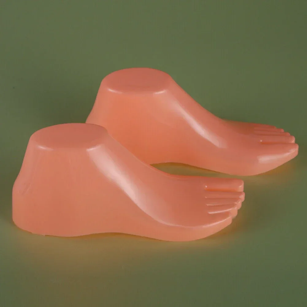 1 Pair Hard Plastic Foot Models For Stuffing Shoes Mannequin PVC Repeated Use Shoe Extension Tool Tools 22*7.6*8.5cm