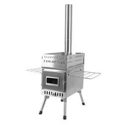 Sauna Stove Wood-Burning Sauna Stove For Picnic Camping Tent Folding Portable with Window Outdoor Camping Supplies
