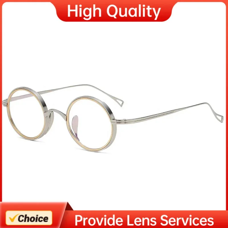 

Popular Retro Round KAME Style KMN122 Pure Titanium Men'S MANNEN Glasses Frame Eye Frames Eyeglasses Frames Spectacle