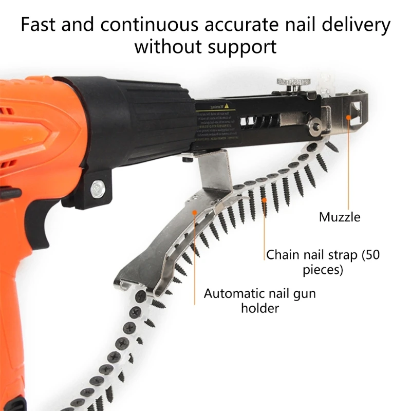 Adaptor Rantai Sekrup Bor Rantai Paku Sekrup Otomatis untuk Bor Listrik