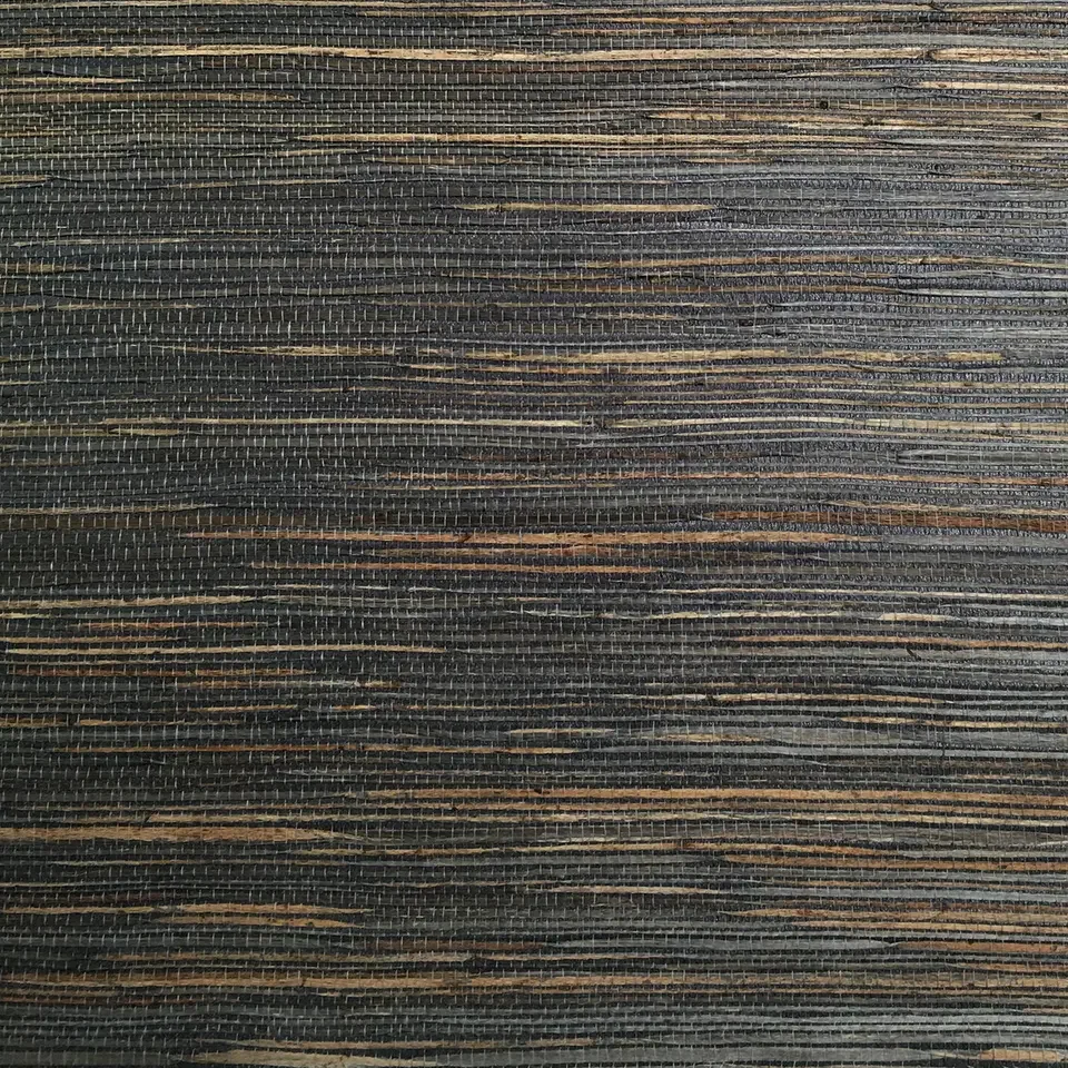 

Mywind New Design Modern Textured Wallcovering Dark Brown Grasscloth Wallpaper In Roll For Hotel Ceiling Decor
