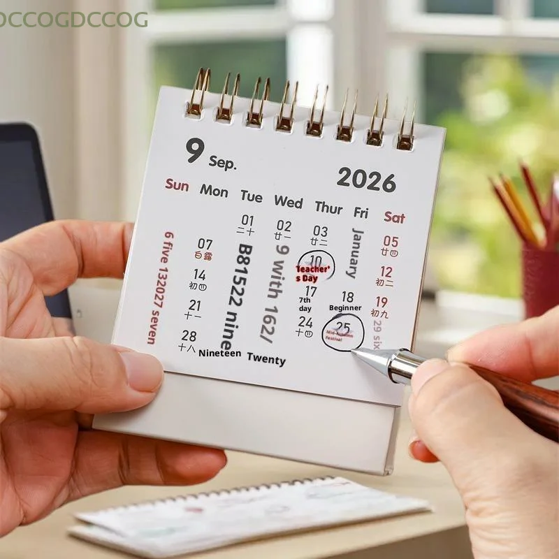 

Мини-календари Year of the Horse, удобный для путешествий узор пони, красивый декор для рабочего стола