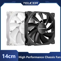 140mm PC Case Cooling Fan 12V 4Pin PWM Smart Temperature Control Silent Fan high performance chassis fan 14cm for Computer Case