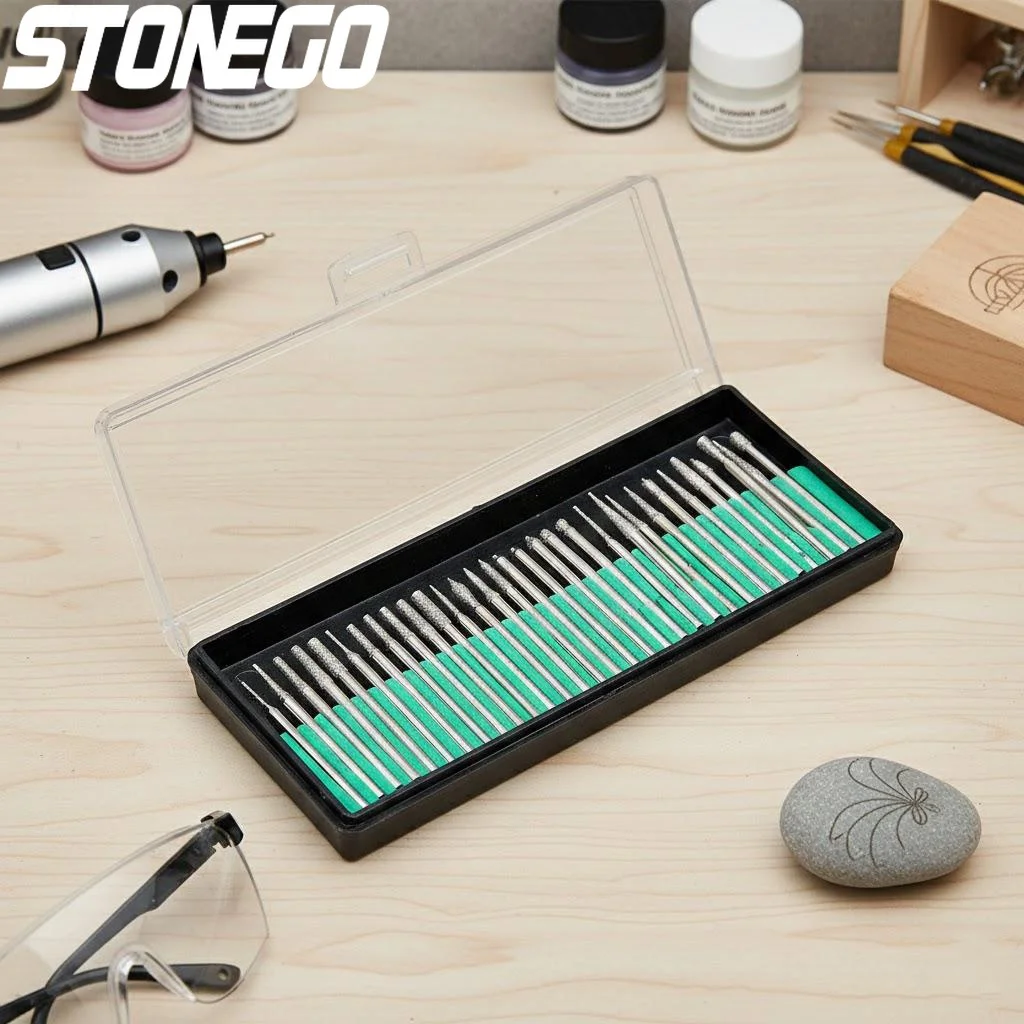 

Набор алмазных насадок для гравировки и полировки, 30 шт., с хвостовиком 3 мм, для стекла и нефрита, сверла