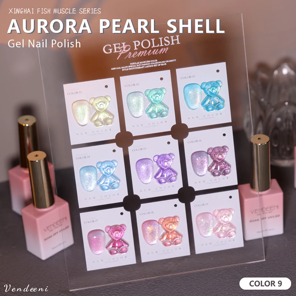 vendeeni-9-colors-set-pearl-shell-color-gel-nail-polish-uv-soak-off-gel-varnish-aurora-mermaid-nail-art-gel-lacquer-with-display