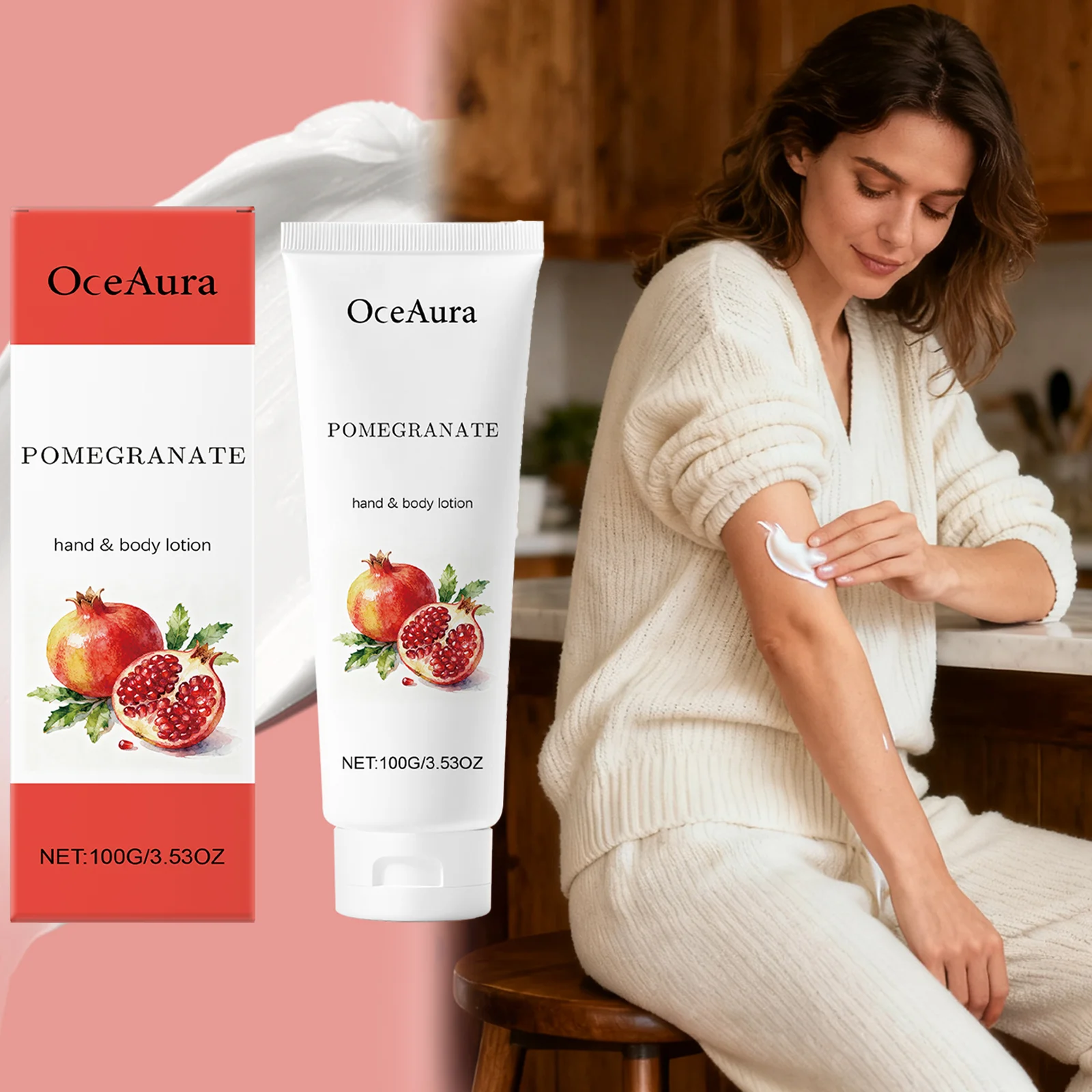 غسول الجسم بالرمان للبشرة الجافة، مرطب مغذي عميق، كريم العناية بالبشرة الشتوي، كريم ترطيب وتنعيم يدوم طويلاً