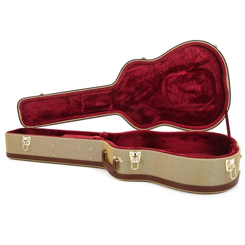 

Yellow Tweed Fabric Guitar Bag / Case for Classic / Acoustic Guitar Instrument Bags