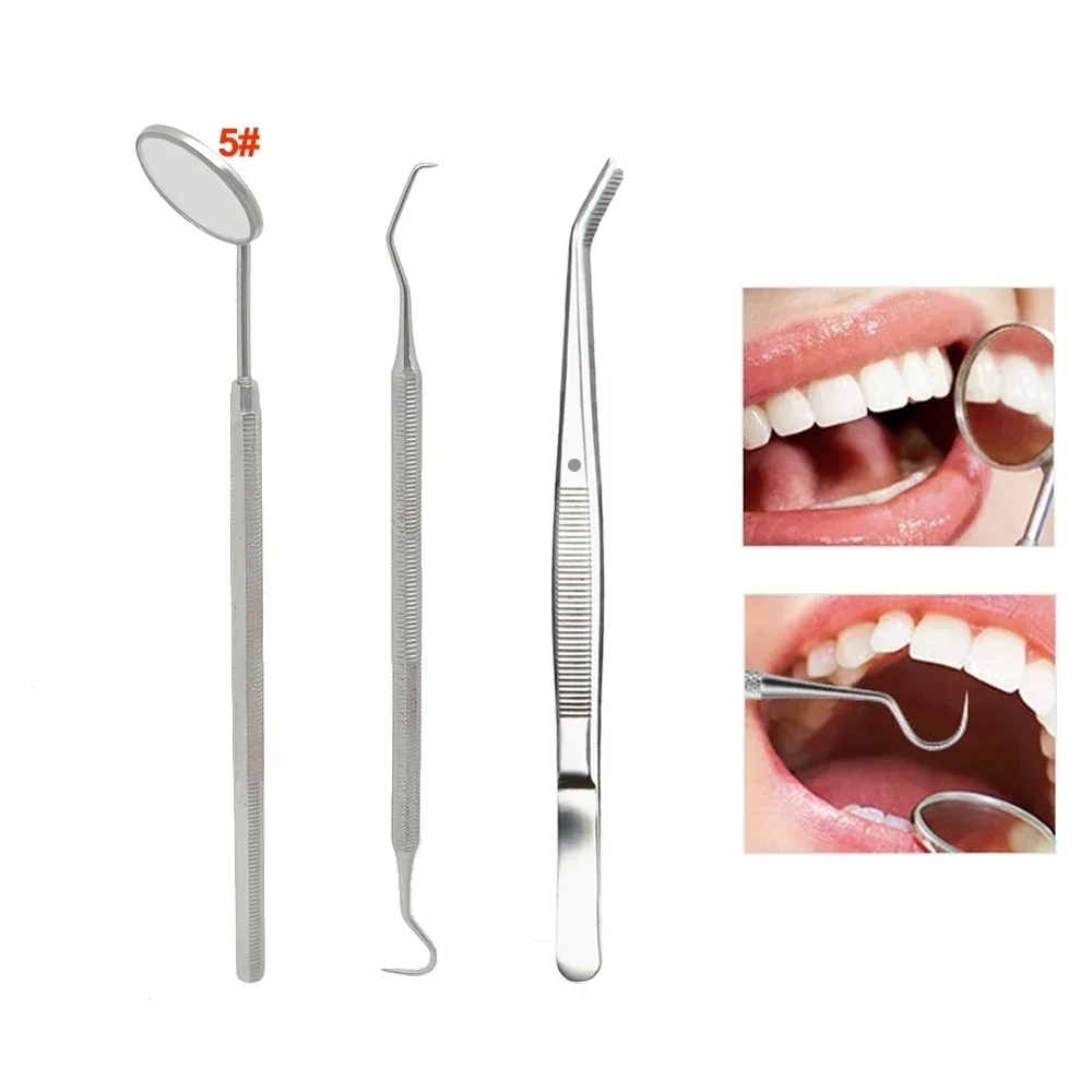 

3pcs/set Dental Stainless Steel Kit Oral Scope Cleaning Calculus Removal Scraper Oral Cleaning Care Plaque Cleaning Toolkit