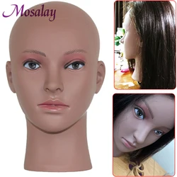 New Afro Bald Mannequin Head Stand For Making Wig Soft PC  Manikin Head  Wig Holder For Wigs Display Hat Display Glasses Display