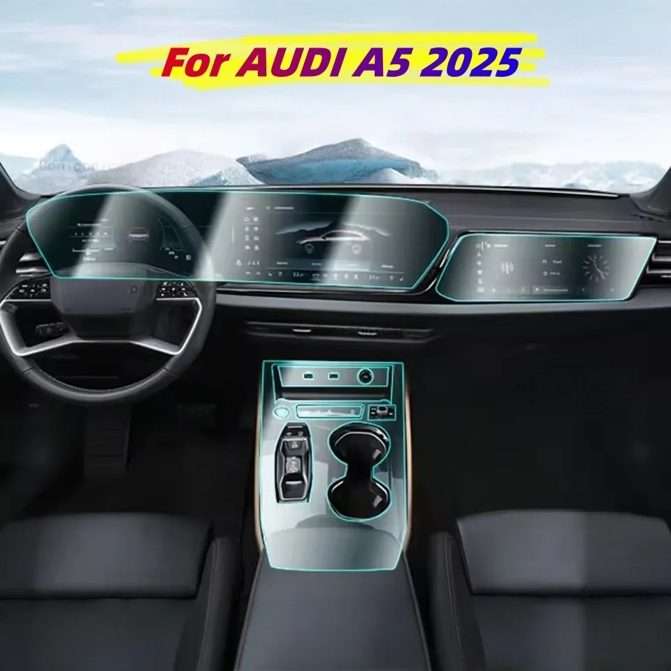

TPU Transparent Protective Film For AUDI A5 2025 Car Interior Central Control Navigation Panel Accessories Sticker