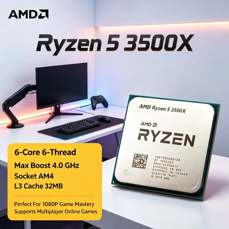 AMD R5 3500X CPU Drop In Boost For Aging AM4 PC Revive Slow Old Desktop Daily Speed Upgrade 6 Core 4.1GHz