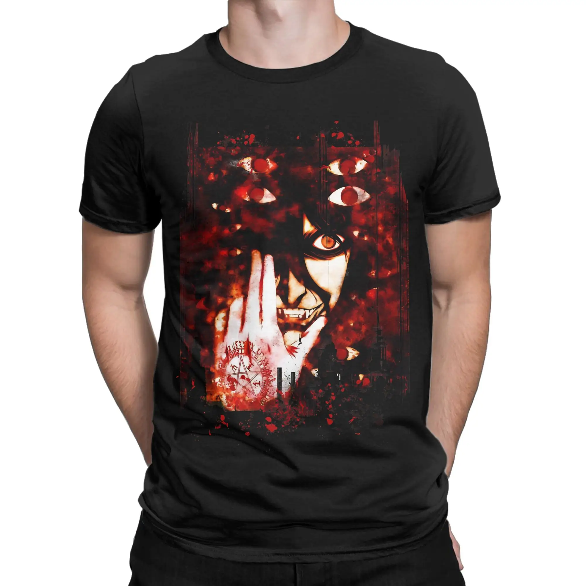 Hellsing - Alucard Graphic Printing T Shirt for Men Women  Pure Cotton  Tee Shirt Clothing