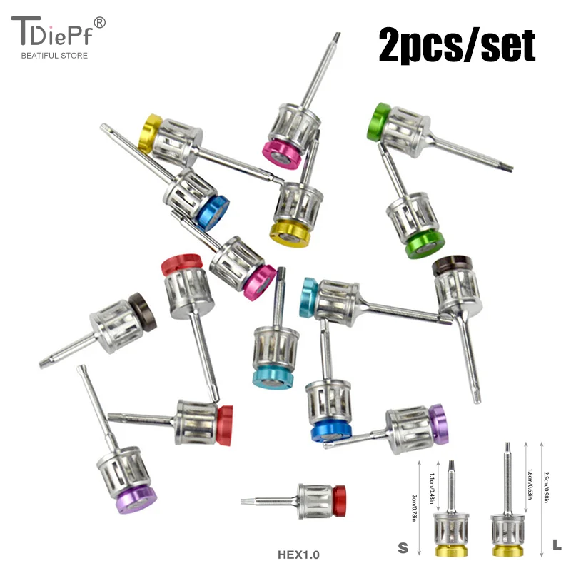 2Pcs/set Dental Universal Implant Torque Long Short Screwdrivers For Osstem Dentium Nobel Ankylos Prosthetic Screw Driver Torque