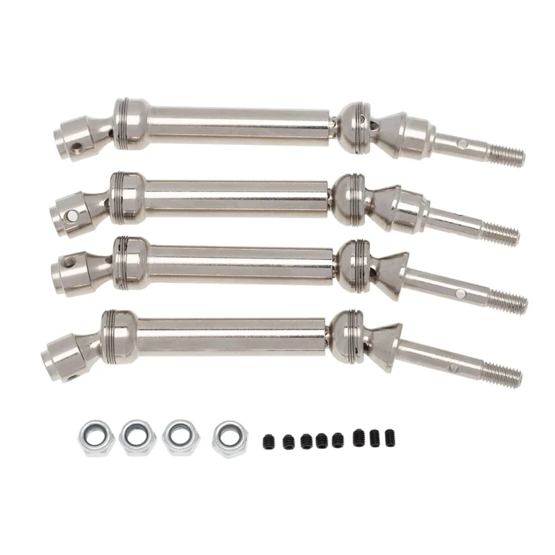 

RC Car 4Pcs Front and Rear Drive Shaft Spline CVD for 1/10 Slash Rustler Stampede VXL 4X4 4WD RC Car Upgrade Parts