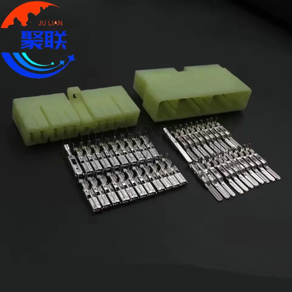 1Set 21Pin 172501-1 AC Assembly Car Electric Wire Connector 172510-1 Automobile Male Female Docking Unsealed Socket
