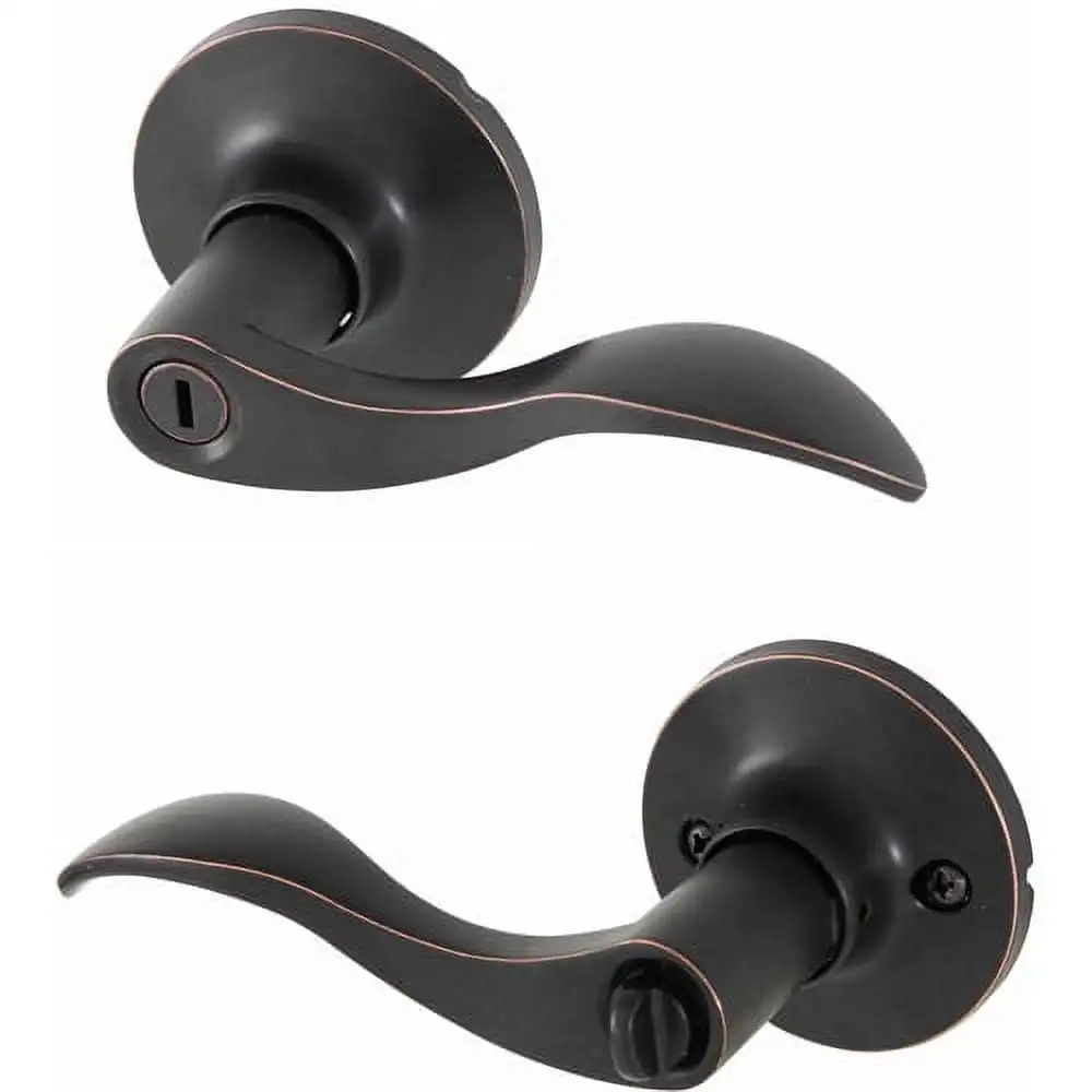 Wave Privacy Door Lever, Oil Rubbed Bronze, 8106402