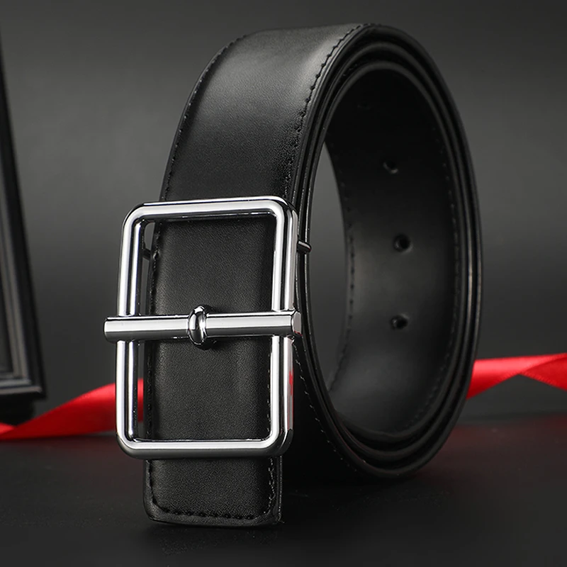 High-Quality Wide Designer Leather Belt for Men