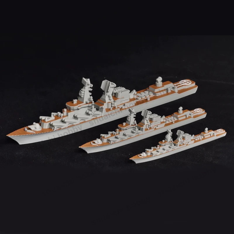 1PCS 1/2000 1/1500 1/1000 3D Printed Slava-class Moskva Cruiser Model Project 1164 Warship Static Ornament for Diorama Hobby