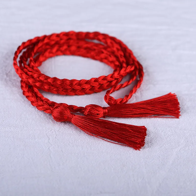 Chinese Style Vintage Knitting Women\'s Hair Bands Multicolor Girl Tassel Hanfu Hair Rope Headdress Ancient Accessories