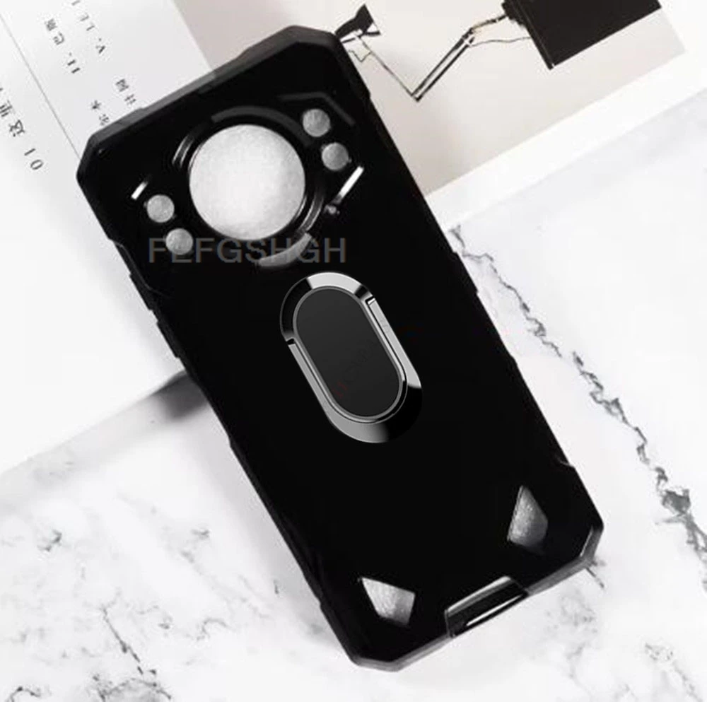 Para doogee s200 s 200 6.72 "doogee s200 s200 s 200 x suporte de anel traseiro caso do telefone smartphone tpu capa de silicone macio