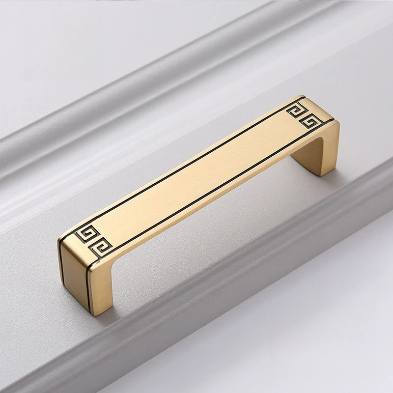Chinese Style Cabinet Handle New Chinese Wardrobe Drawer Door Handle Furniture Cabinet Brushed Handle
