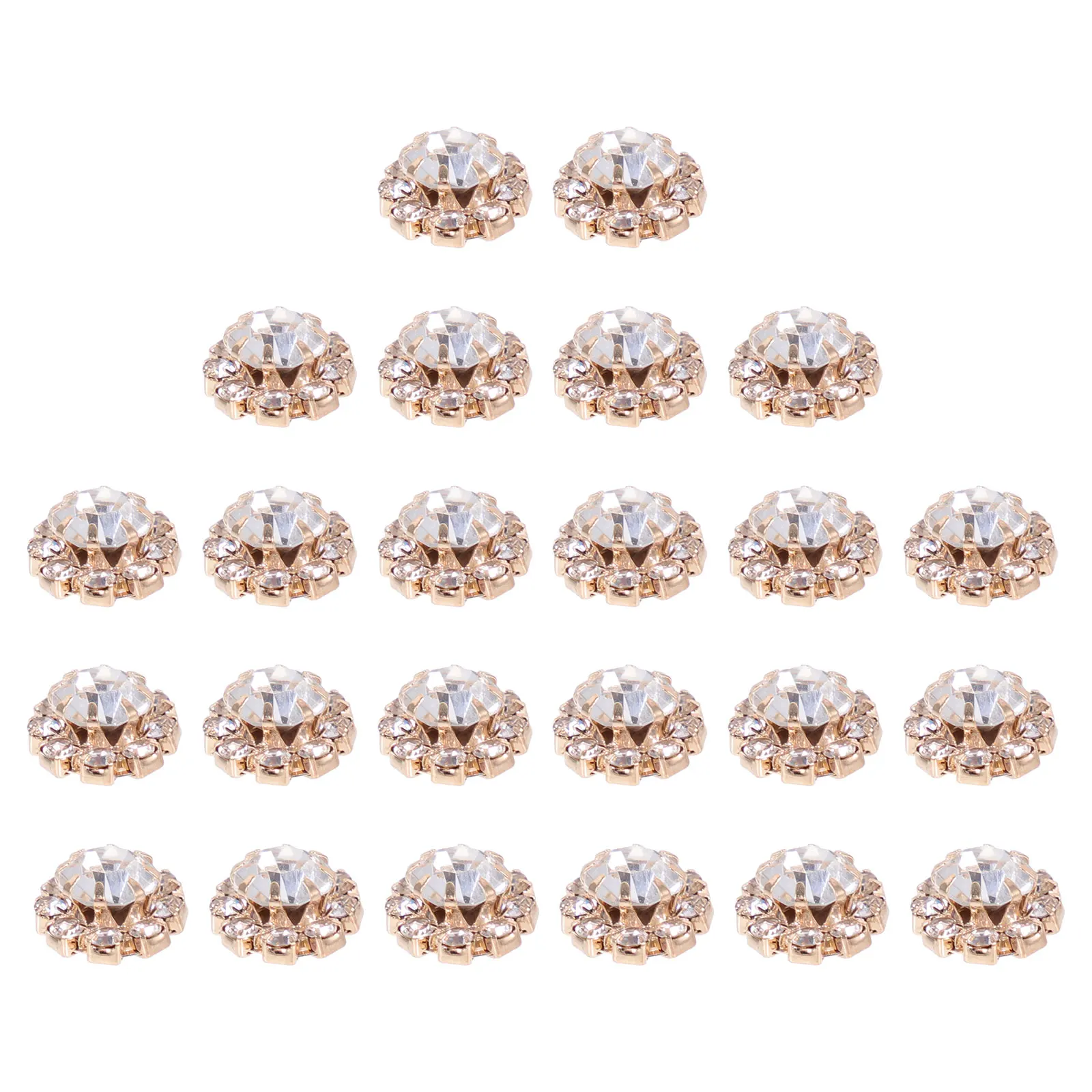 

100pcs Decorative Metal Charms Dress Buttons Gems Crystal DIY Clothes Accessories Jewelry Making Charms Metal