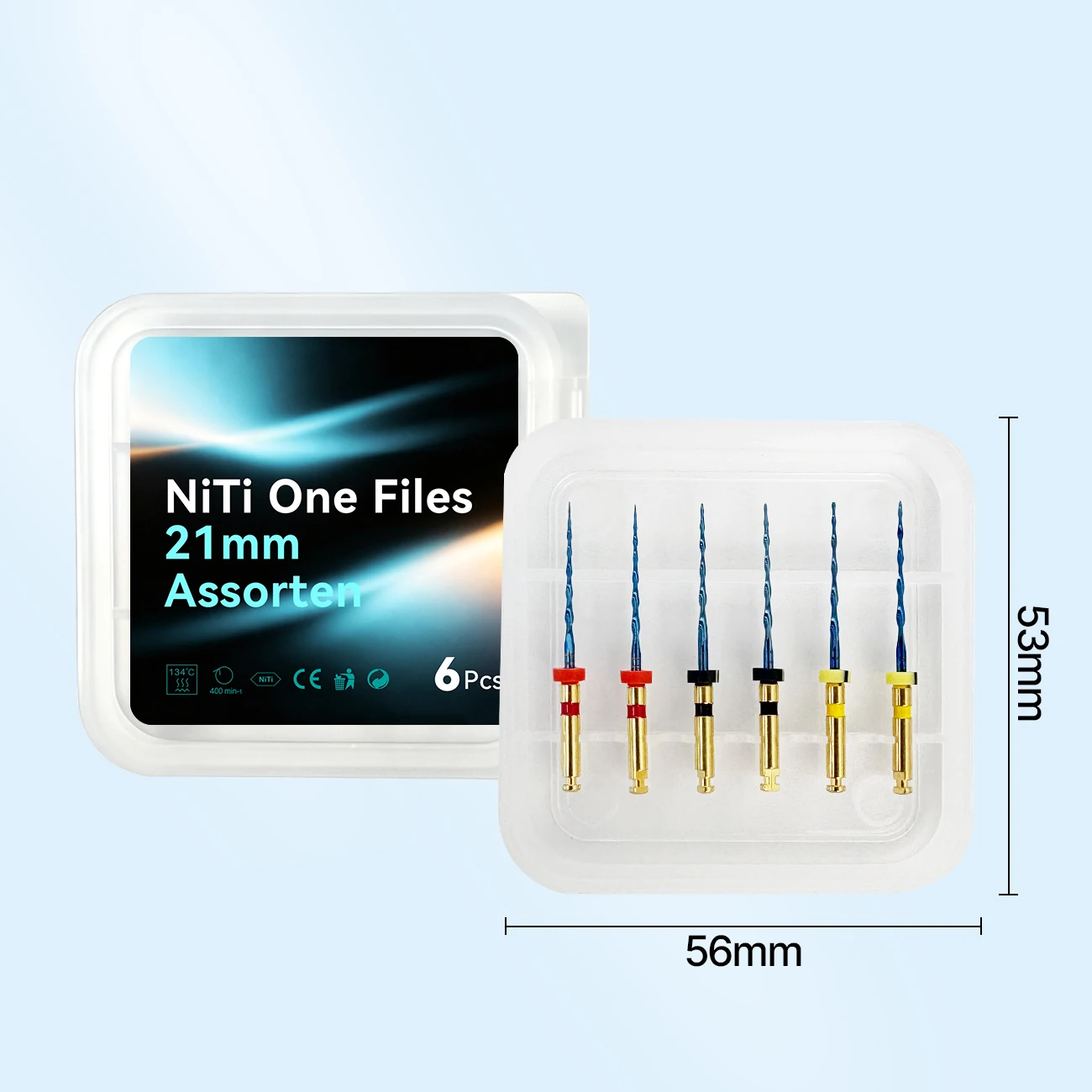 6pcs/box Dental Endodontic One Files 21/25mm R25-R50 Reciprocating Rotary Files Heat Activated NiTi Dentistry Clinic Materials