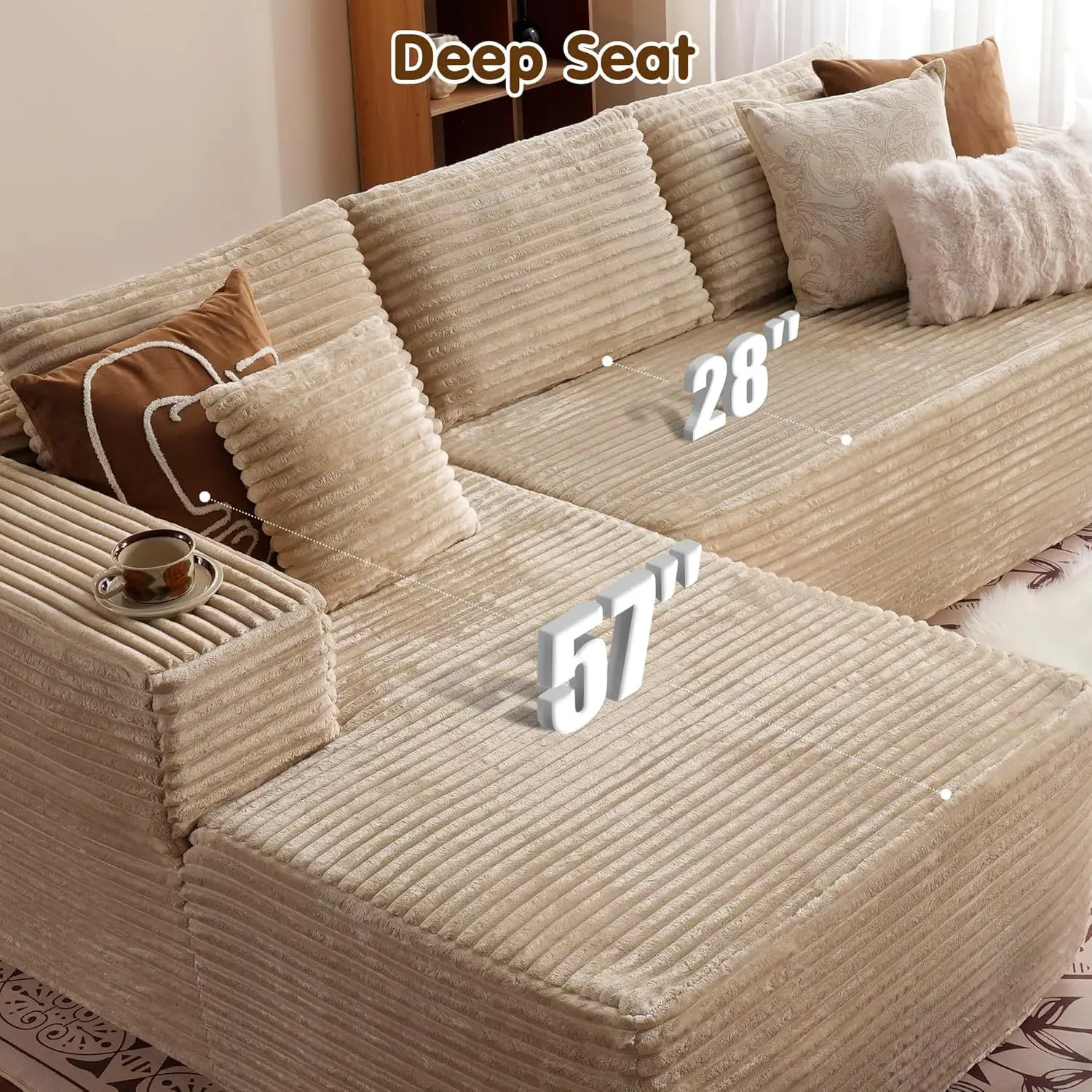 Compression furniture combination sofa home living room without installation fabric