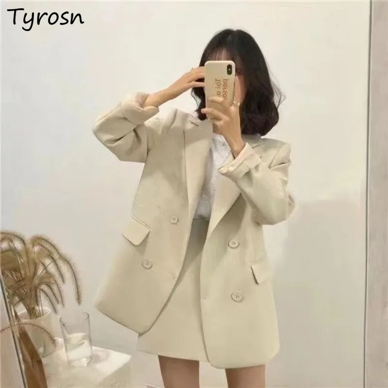 Blazers Women Elegant Design Solid Temperament All-match Korean Style Basic Office Simple Leisure Classic Ladies Daily Vintage