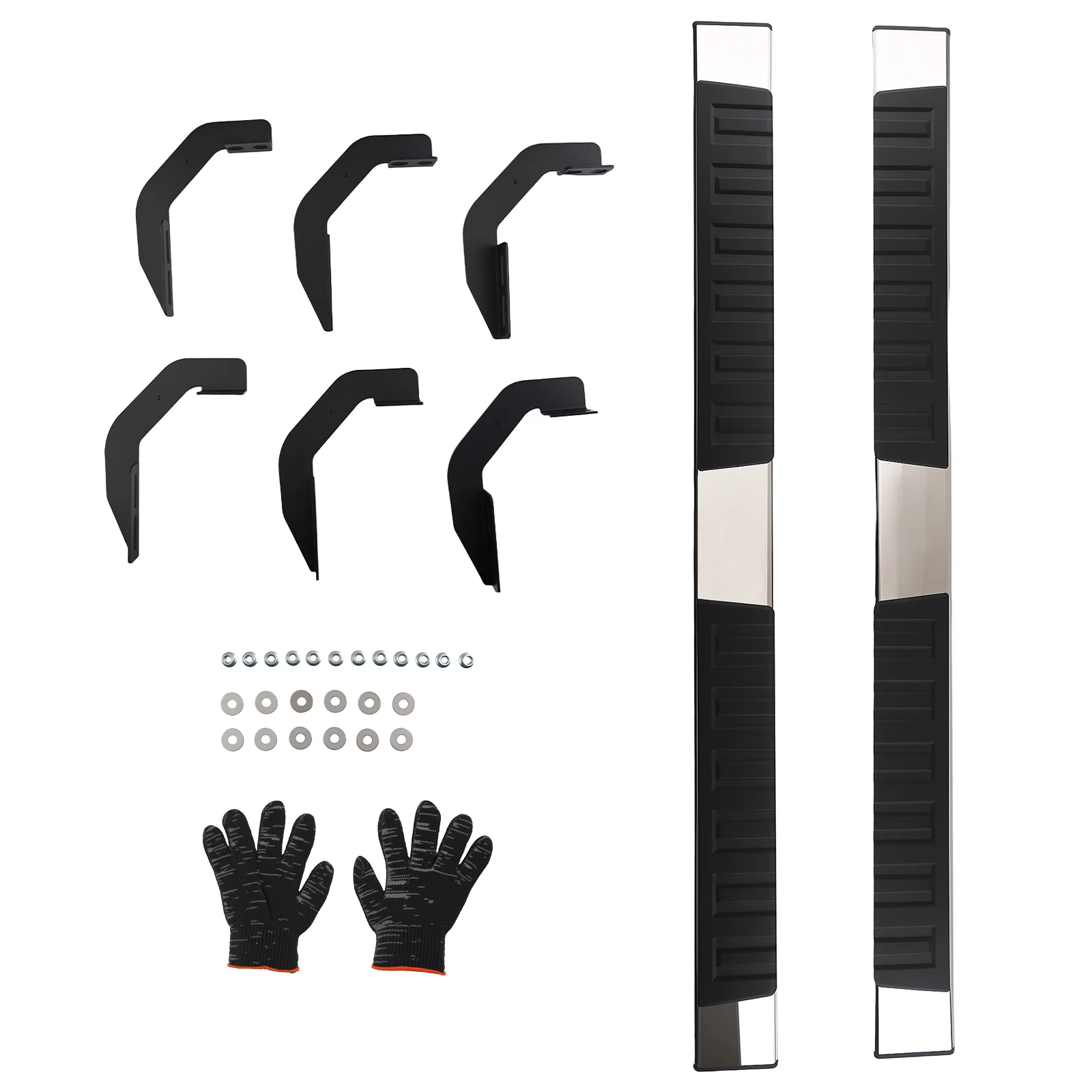 

Подножки для Nissan Frontier Crew Cab 05-2024, черные, левая и правая стороны