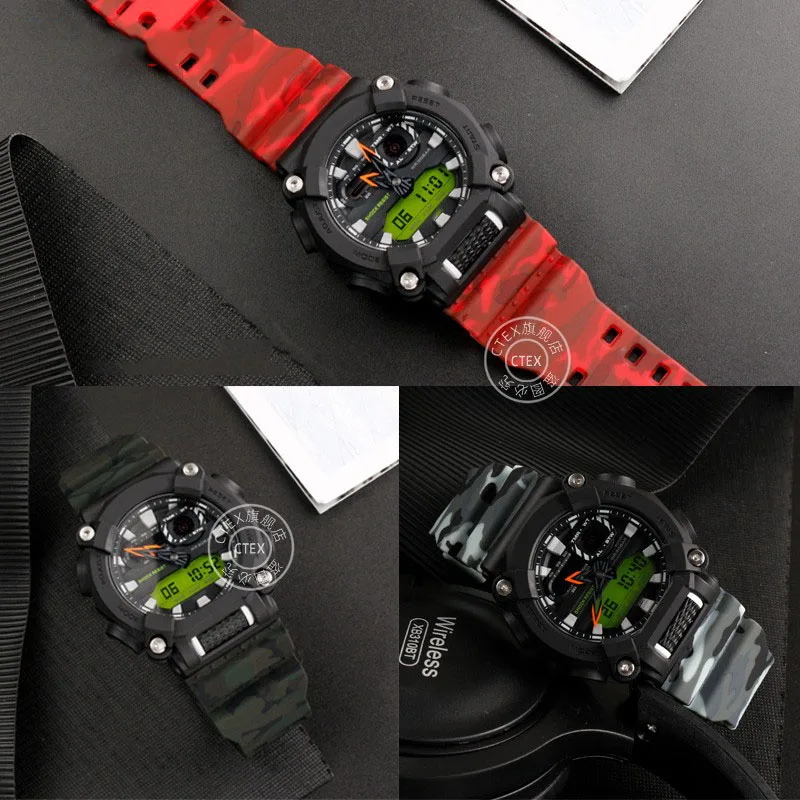 16mm Silicone Watchband For Casio G-Shock GA-110 GA-100 GA-120 GA-900 Camouflage Rubber Waterproof Men Watch Strap Bracelet