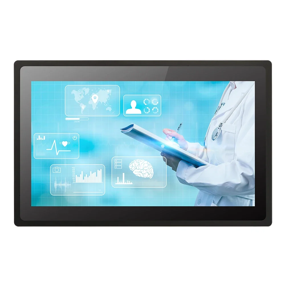 Bestview 23.6/24 inch Embedded Install Capacitive Touch Monitor High Brightness IP65 Waterproof Industrial Touchscreen Monitor