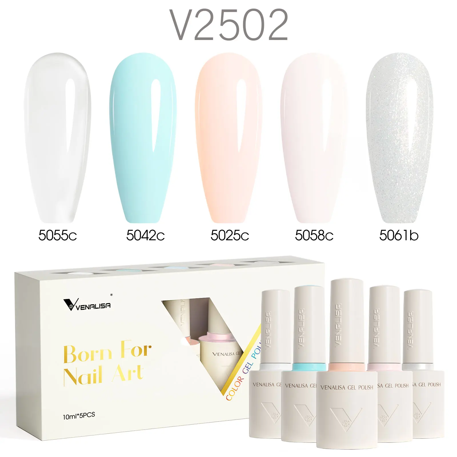 5 pz/kit Venalisa Colore Gel Smalto Per Unghie Set Hema Free Soak Off UV LED Smalto Per Unghie Gel 10ml Combo TPO LIBERO HEMA Kit Gel