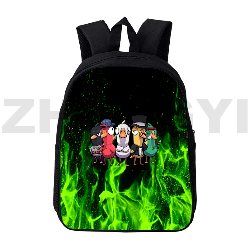 Schattige Cartoon Ganzeneend 3d Rugzakken Nieuw Spel Outdoor Reizen Kampeertas 16 Inch Rugzak Kleuterschool Heren Schooltassen