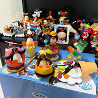 Authentic Pingu Creative Trendy Toy Figure Desktop Decoration Blind Egg Penguin Collectible Model Gift