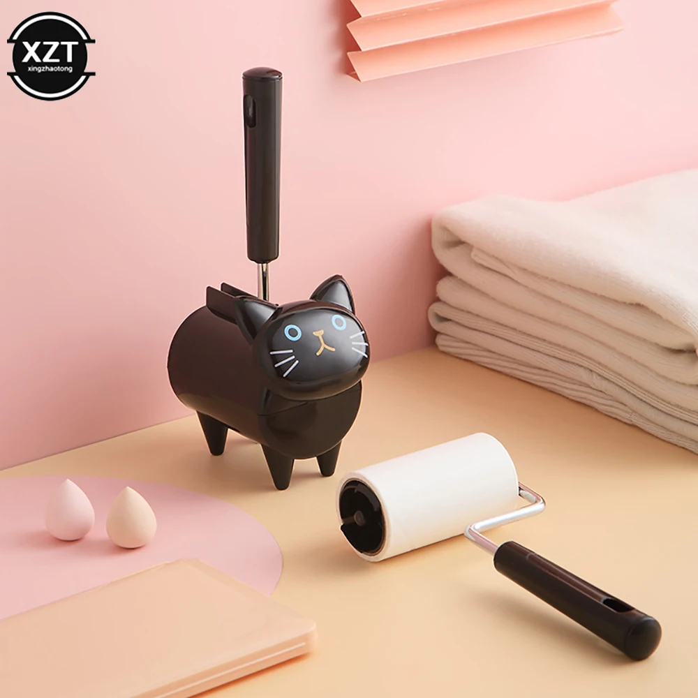 New Cute Cat Lint Remover Lint Roller Pet Hair Remover Clothes Fabric Shaver Pet Fur Dust Brushes Cleaning Sofa Sticky Removal