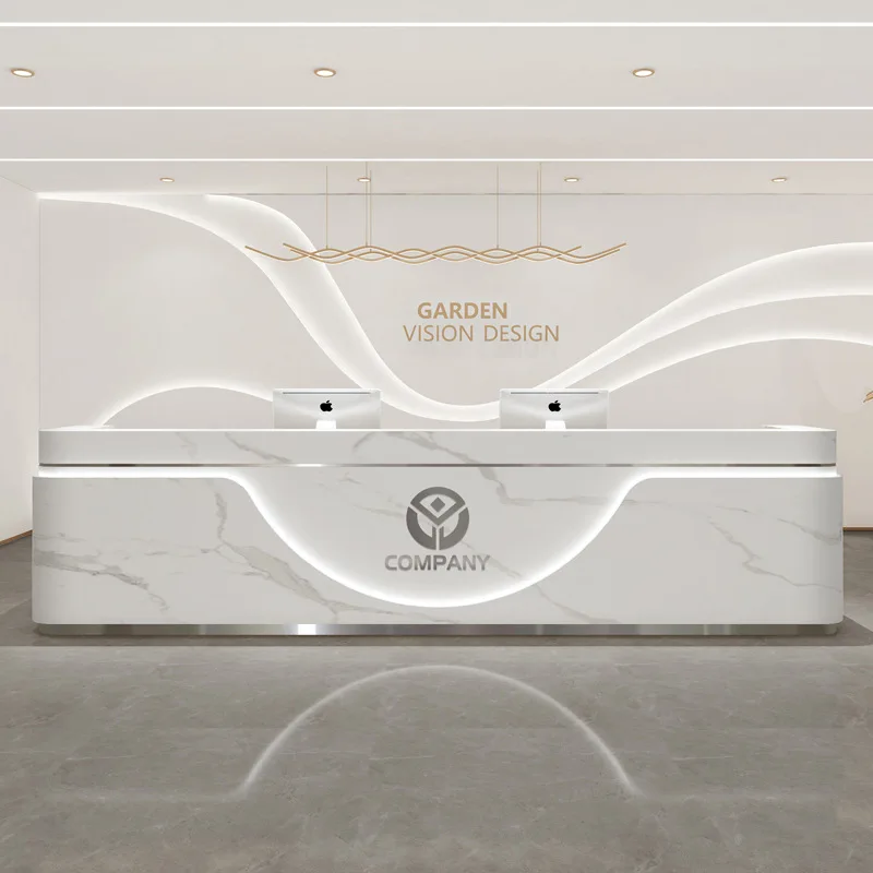 Beauty salon Reception Desks counter paint training Reception Desks institution dental clinic Office Furniture receptie ZY40JDT
