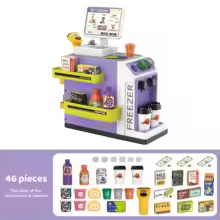 Children's play house simulation supermarket cash register food simulation shopping coffee machine refrigerator supermarket toys